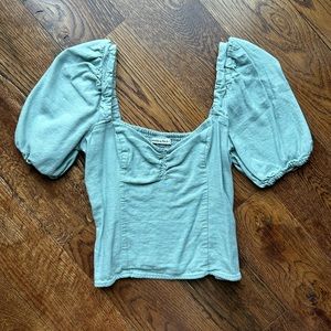 Abercrombie & Fitch Puff Sleeve Crop Top - Worn Once